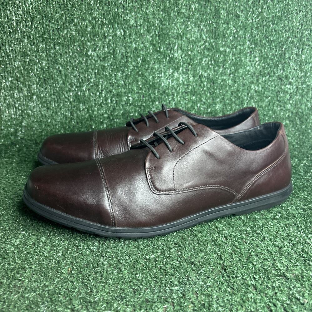 Birchbury Brenston Burgundy Leather Minimalist Oxford Dress Shoe Mens Size 12 - Picture 3 of 12
